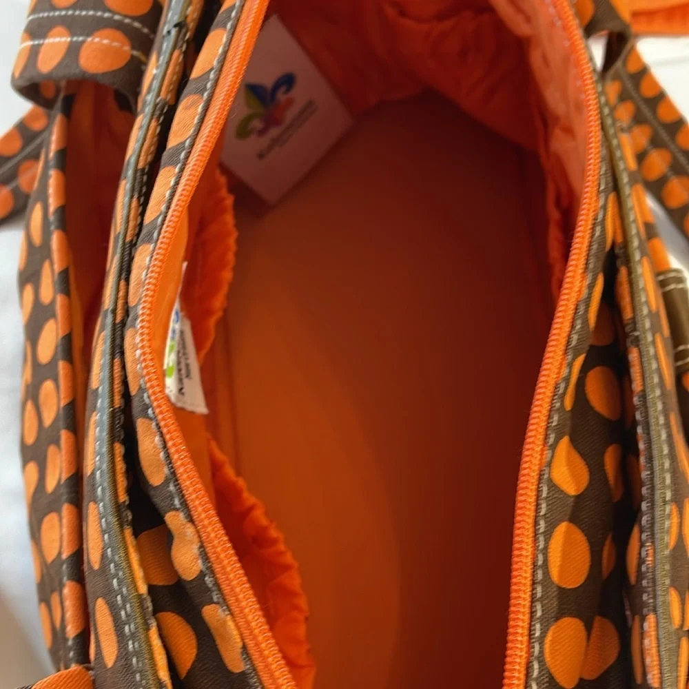 KALENCOM NEW ORLEANS Orange Polka Dot BABY Tote Bag Set